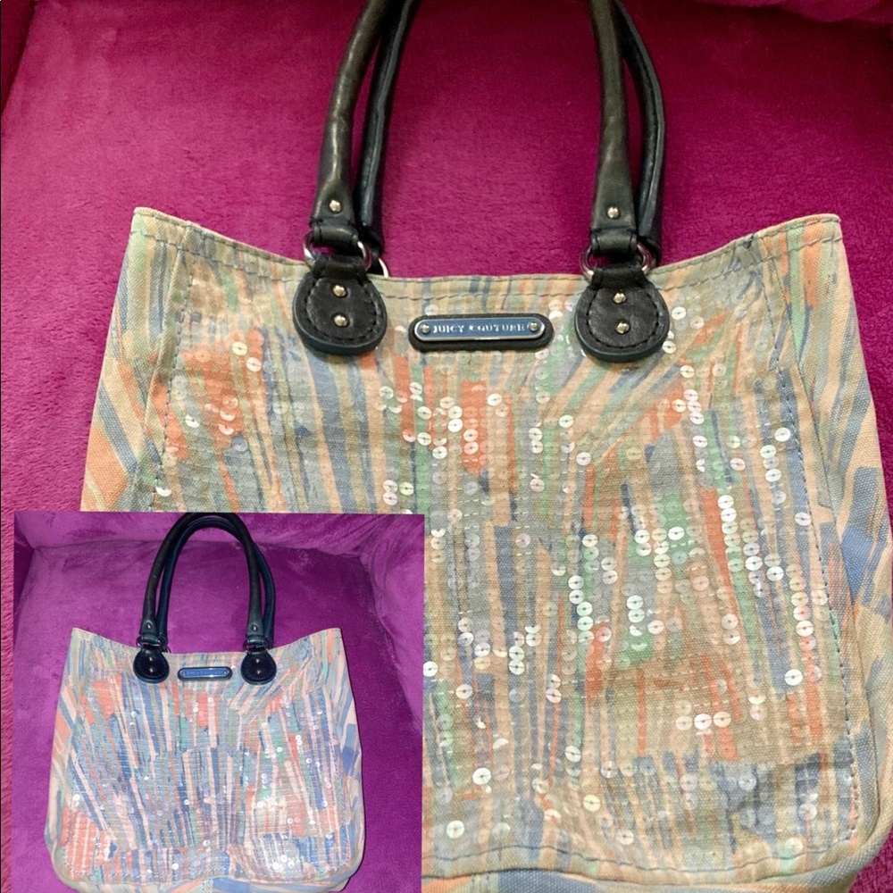 Juicy Couture sequin sunburst tote